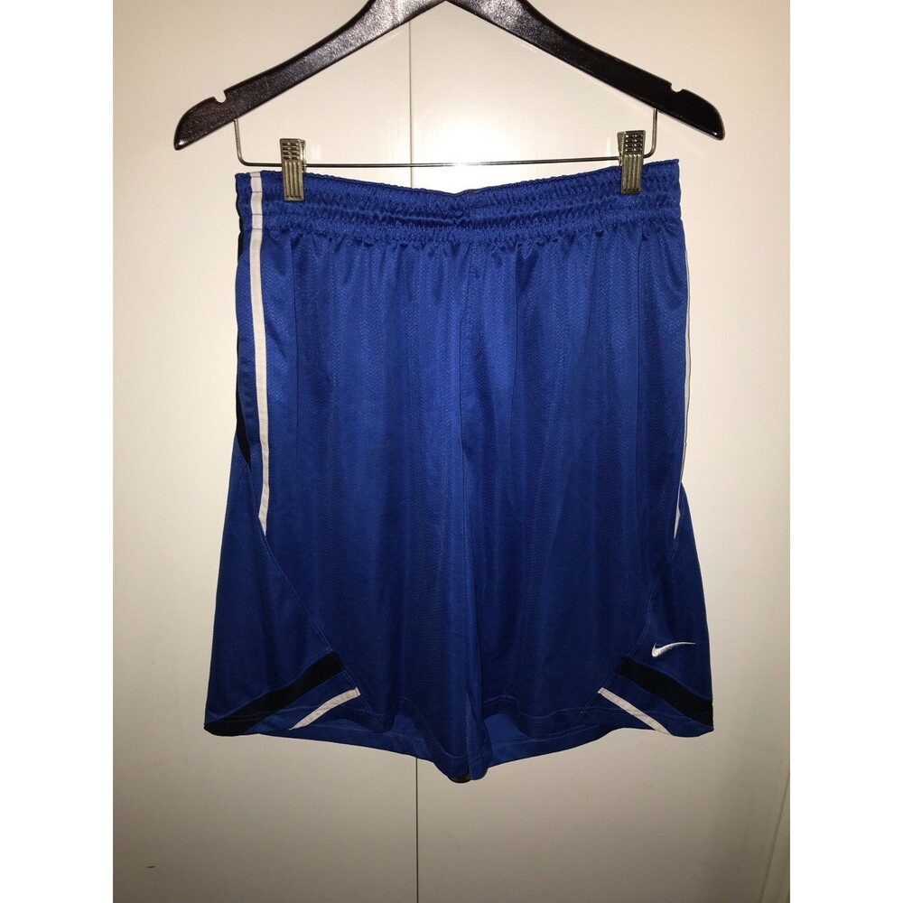 Nike Shorts Mens M Medium Blue Dri Fit Athletic Gym Workout Swoosh Elastic Waist